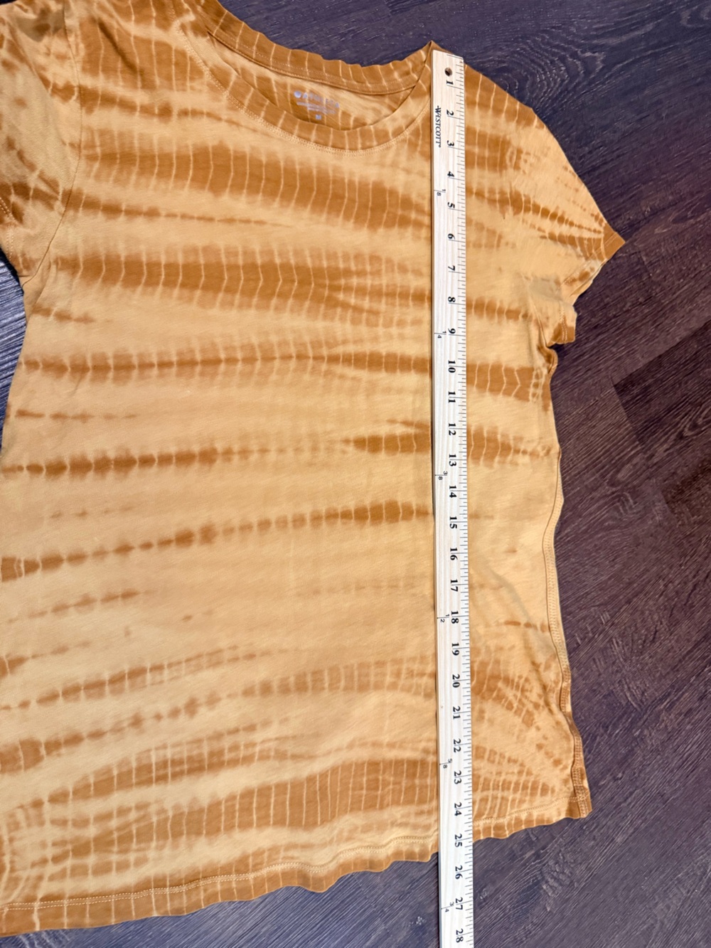 Athleta Women's Mustard Tie-Dye Satin Chemise Top - Picture 2 of 5